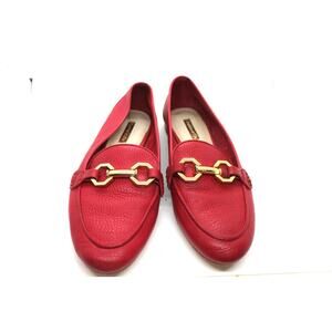 Louise et Cie Faunia Red Leather Horsebit Loafers sz 8.5M